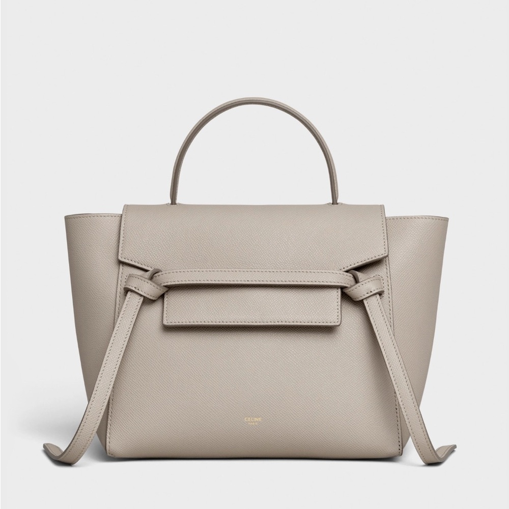 Celine Micro Belt Bag in Light Taupe